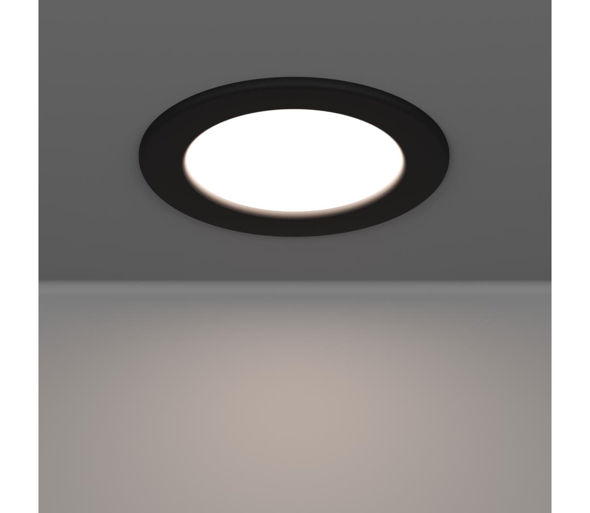 Eglo 901413-LED Kúpeľňové podhľadové svietidlo FUEVA LED/6,3W/230V pr. 11,9 cm IP44 čierne 901413