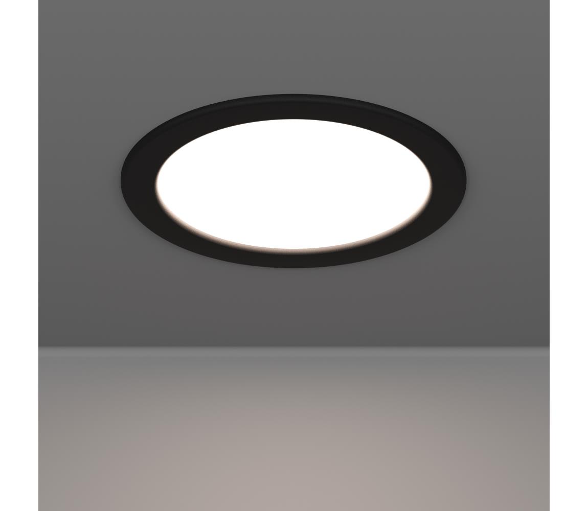 Eglo 901414-LED Kúpeľňové podhľadové svietidlo FUEVA LED/10,5W/230V priemer 16,8 cm IP44 čierna 901414
