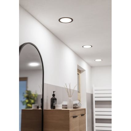 Eglo - LED zapustené kúpeľňové stropné svietidlo LED/10,5W/230V 2700/4000/6500K priemer 16,8 cm IP44 čierne