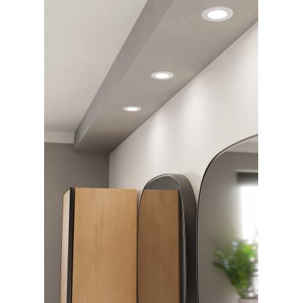 Eglo - LED kúpeľňové podhľadové svietidlo LED/3,7W/230V 2700/4000/6500K pr. 8,8 cm IP44 biela