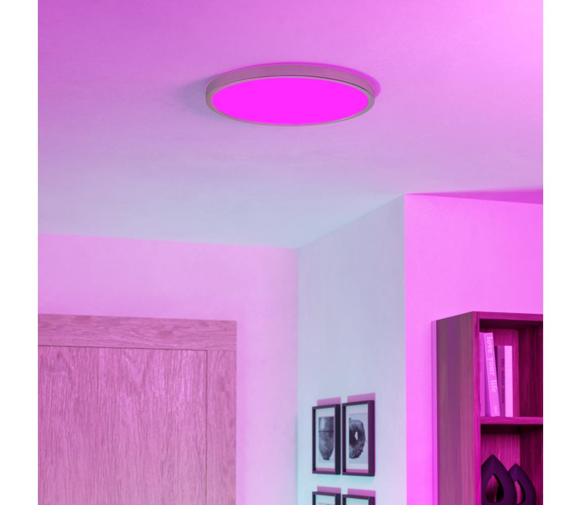 Eglo 901421-LED RGBW Stropné kúpeľňové svietidlo FUEVA-Z LED/17,5W/230V priemer 38,9 cm IP44 chróm 901421