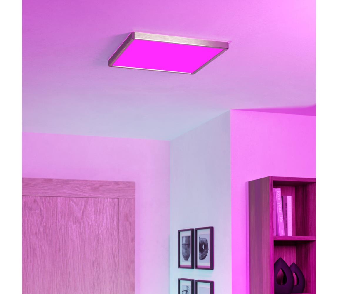 Eglo 901422-LED RGBW Stmievateľné kúpeľňové stropné svietidlo FUEVA-Z LED/17,8W/230V 39x39cm IP44 chróm 901422