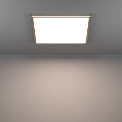 Eglo - LED RGBW Stmievateľné kúpeľňové stropné svietidlo LED/17,8W/230V 2700-6500K 39x39 cm IP44 matný chróm