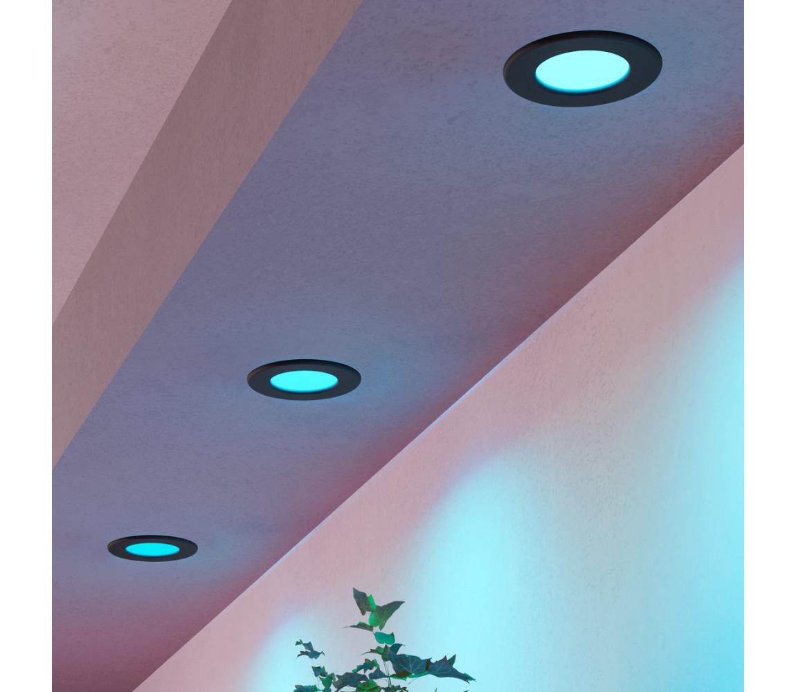 Eglo 901425-SADA 3xLED RGBW St.ko.pod.sv. FUEVA-Z LED/2,8W/230V 8,8cm IP44 čierna 901425