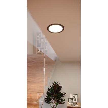 Eglo - LED RGBW Stmievateľné kúpeľňové podhľadové svietidlo LED/9,5W/230V 2700-6500K pr. 16,8 cm IP44 čierna