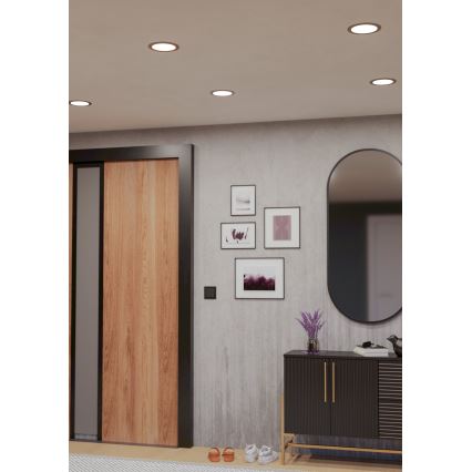 Eglo - LED RGBW Stmievateľné kúpeľňové podhľadové svietidlo LED/9,5W/230V 2700-6500K pr. 16,8 cm IP44 matný chróm