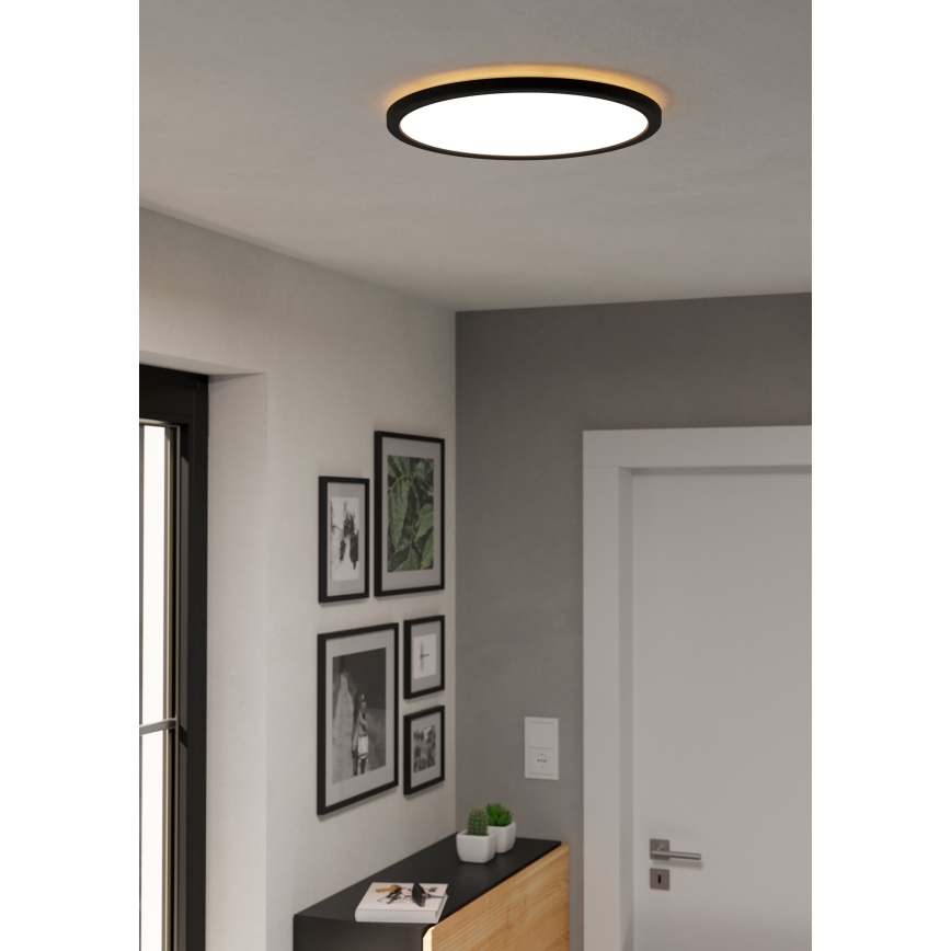 Eglo - LED Kúpeľňové stropné svietidlo LED/18,5W/230V 2700K/4000K/6500K pr. 38,9 cm IP44 čierna