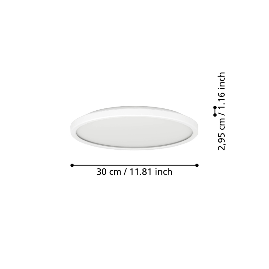 Eglo - LED Kúpeľňové stropné svietidlo LED/13,9W/230V 2700/4000/6500K pr. 30 cm IP44 biela