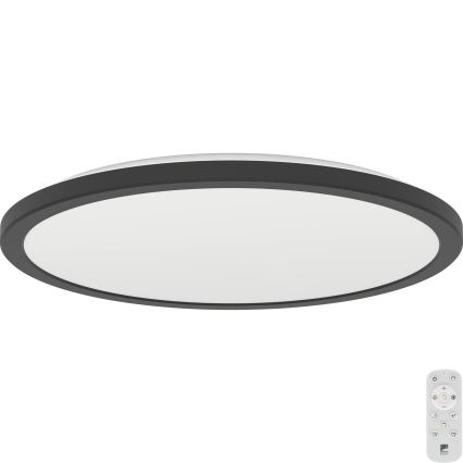 Eglo - LED Stmievateľné kúpeľňové stropné svietidlo LED/18,5W/230V 2700-6500K pr. 38,9 cm IP44 čierna + diaľkové ovládanie