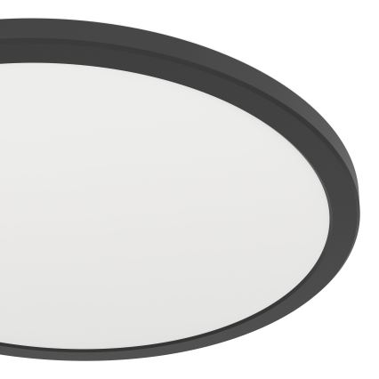 Eglo - LED Stmievateľné kúpeľňové stropné svietidlo LED/18,5W/230V 2700-6500K pr. 38,9 cm IP44 čierna + diaľkové ovládanie