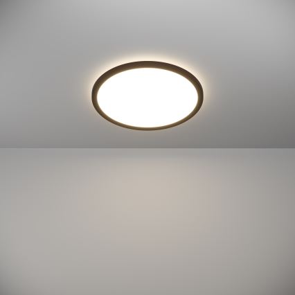 Eglo - LED Stmievateľné kúpeľňové stropné svietidlo LED/18,5W/230V 2700-6500K pr. 38,9 cm IP44 čierna + diaľkové ovládanie