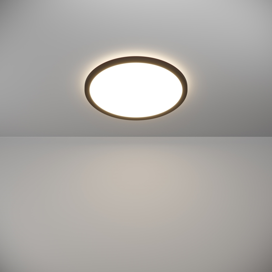Eglo - LED Stmievateľné kúpeľňové stropné svietidlo LED/18,5W/230V 2700-6500K pr. 38,9 cm IP44 čierna + diaľkové ovládanie