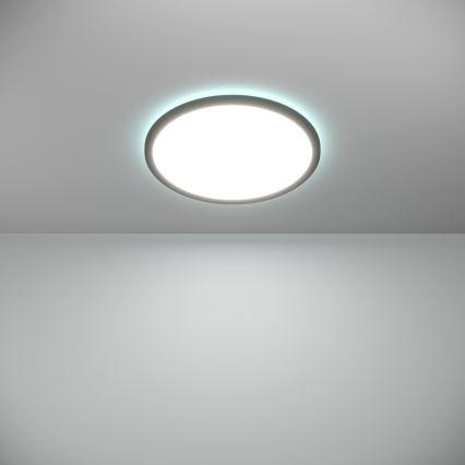 Eglo - LED RGBW Stmievateľné kúpeľňové stropné svietidlo LED/18,5W/230V 2700-6500K pr.38,9cm IP44 čierna ZigBee
