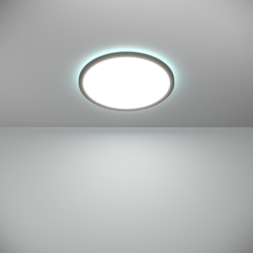 Eglo - LED RGBW Stmievateľné kúpeľňové stropné svietidlo LED/18,5W/230V 2700-6500K pr.38,9cm IP44 čierna ZigBee