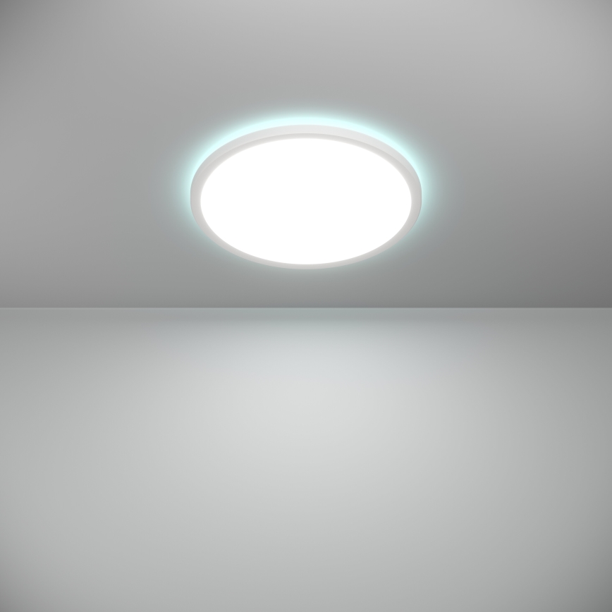 Eglo - LED RGBW Stmievateľné kúpeľňové stropné svietidlo LED/18,5W/230V 2700-6500K pr.38,9cm IP44 biela ZigBee