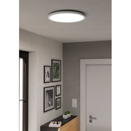 Eglo - LED RGBW Stmievateľné kúpeľňové stropné svietidlo LED/18,5W/230V 2700-6500K pr.38,9cm IP44 biela ZigBee