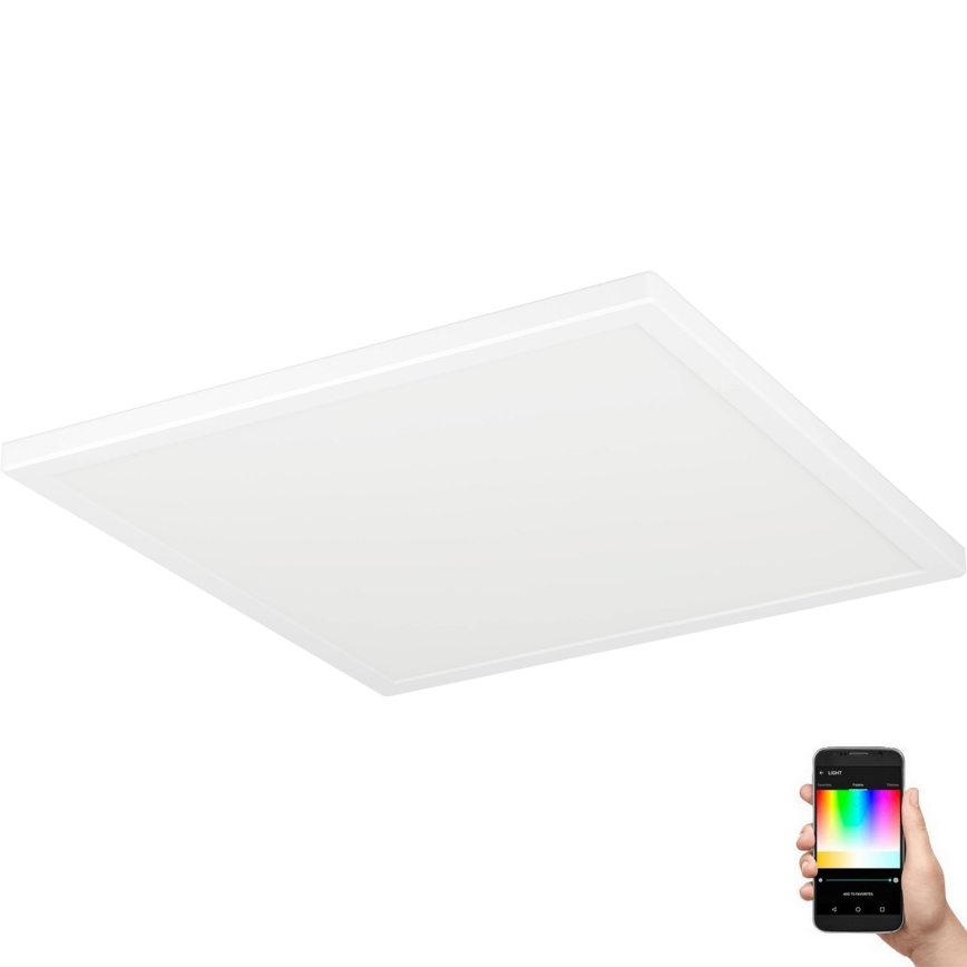 Eglo - LED RGBW Stmievané kúpeľňové stropné svietidlo LED/17,6W/230V 2700-6500K 39x39 cm IP44 biela ZigBee