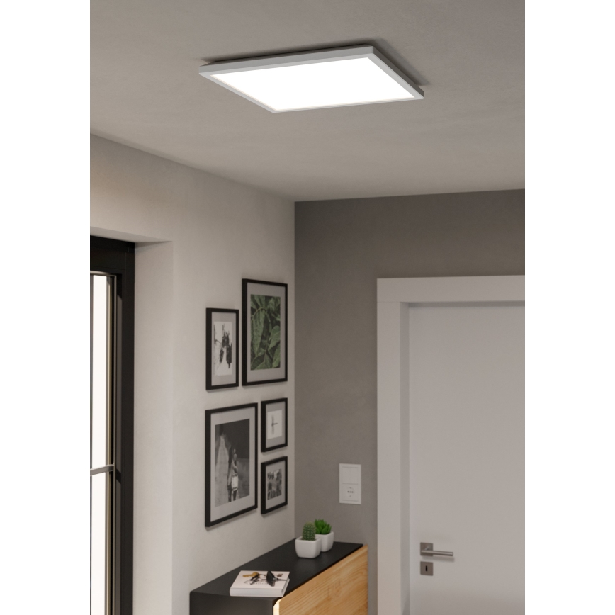 Eglo - LED RGBW Stmievané kúpeľňové stropné svietidlo LED/17,6W/230V 2700-6500K 39x39 cm IP44 biela ZigBee