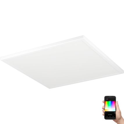Eglo - LED RGBW Stmievateľné kúpeľňové stropné svietidlo LED/17W/230V 2700-6500K 50x50 cm IP44 biela ZigBee