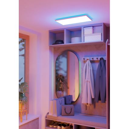 Eglo - LED RGBW Stmievateľné kúpeľňové stropné svietidlo LED/17,2W/230V 2700-6500K 30x57cm IP44 biela ZigBee