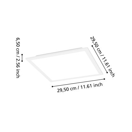 Eglo - LED RGBW Stmievateľné stropné svietidlo LED/14W/230V 2700-6500K 30x30 cm biela