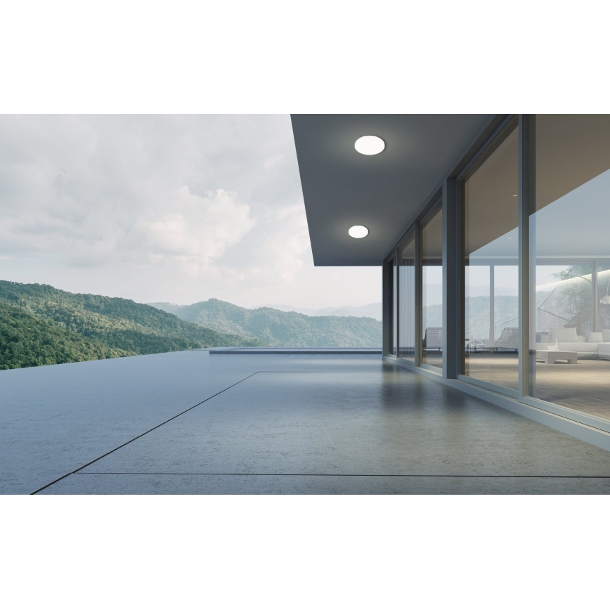 Eglo - LED kúpeľňové stropné svietidlo so snímačom pohybu a súmraku LED/18W/230V pr. 31 cm IP54 biele