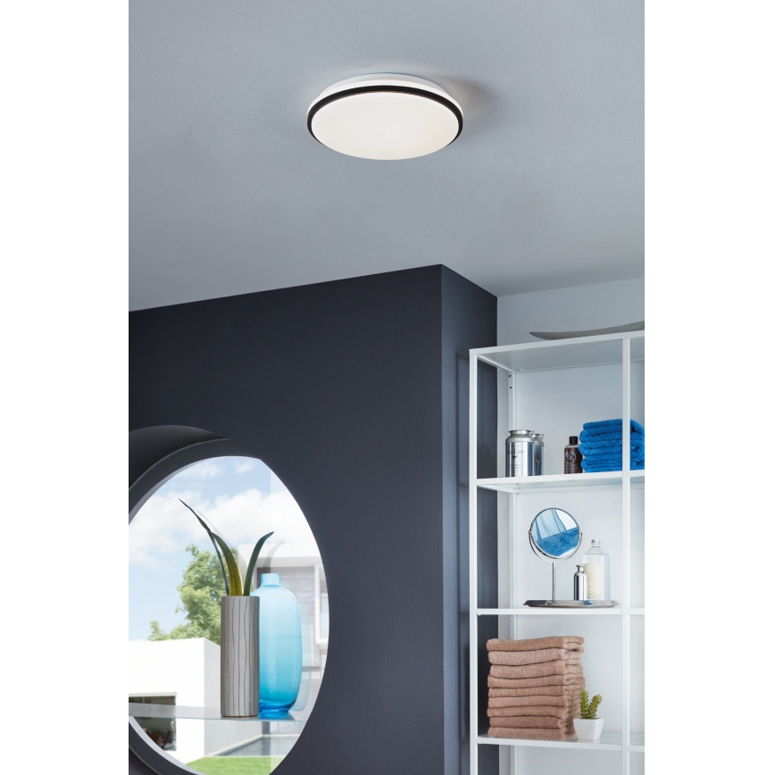 Eglo - LED kúpeľňové stropné svietidlo LED/18W/230V 3000/4000/6500K pr. 34 cm IP54 čierne