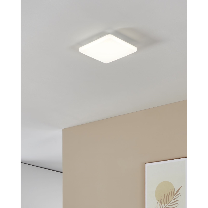 Eglo - LED Kúpeľňové stropné svietidlo LED/16,5W/230V 2700/4000/6500K 26x26 cm IP54 biela