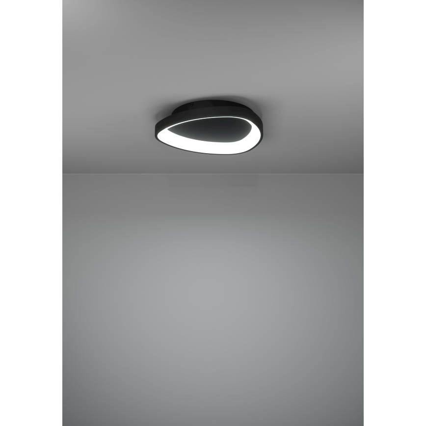 Eglo - LED Stmievateľné stropné svietidlo LED/12W/230V 2700-6500K čierna + diaľkové ovládanie
