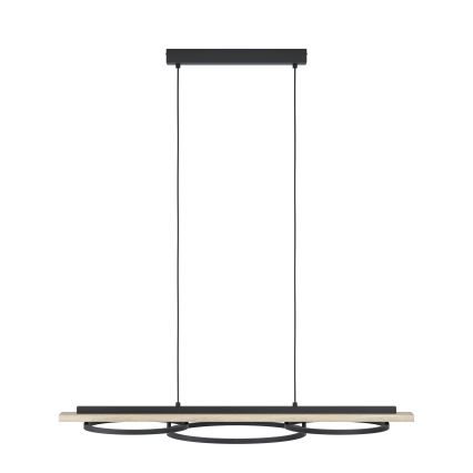 Eglo - LED Stmievateľný luster na lanku 2xLED/12,5W/230V+1xLED/15,5W 3000K béžová/čierna