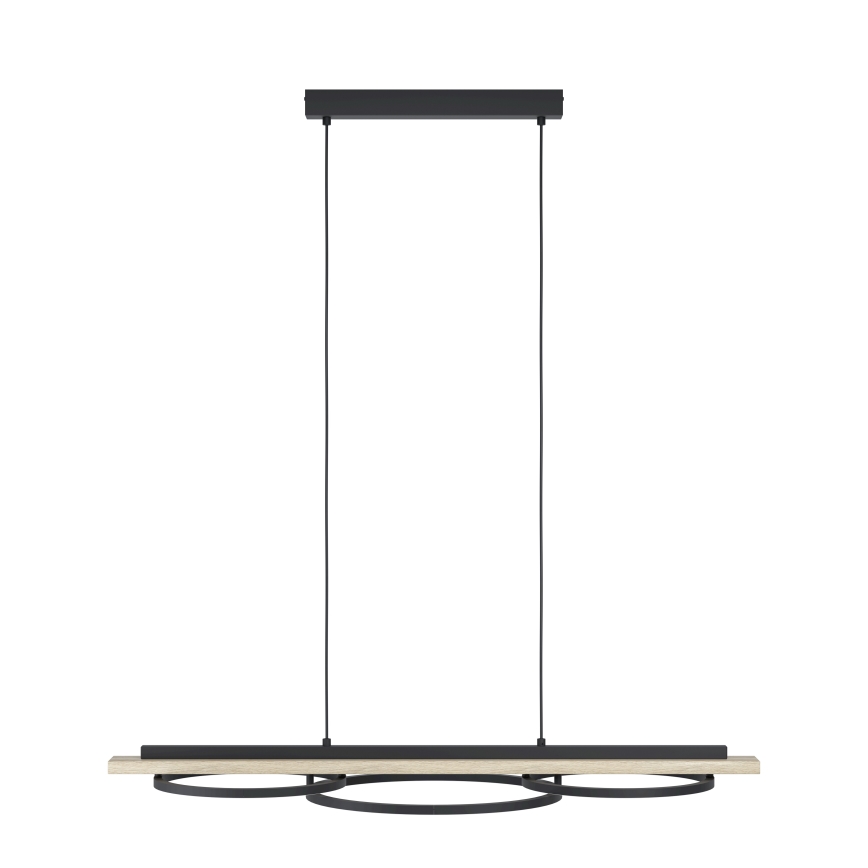 Eglo - LED Stmievateľný luster na lanku 2xLED/12,5W/230V+1xLED/15,5W 3000K béžová/čierna