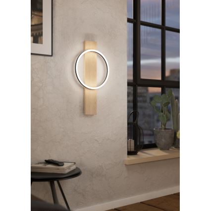 Eglo - LED Nástenné svietidlo LED/12W/230V 3000K béžová/čierna