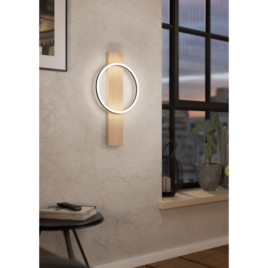 Eglo - LED Nástenné svietidlo LED/12W/230V 3000K béžová/čierna