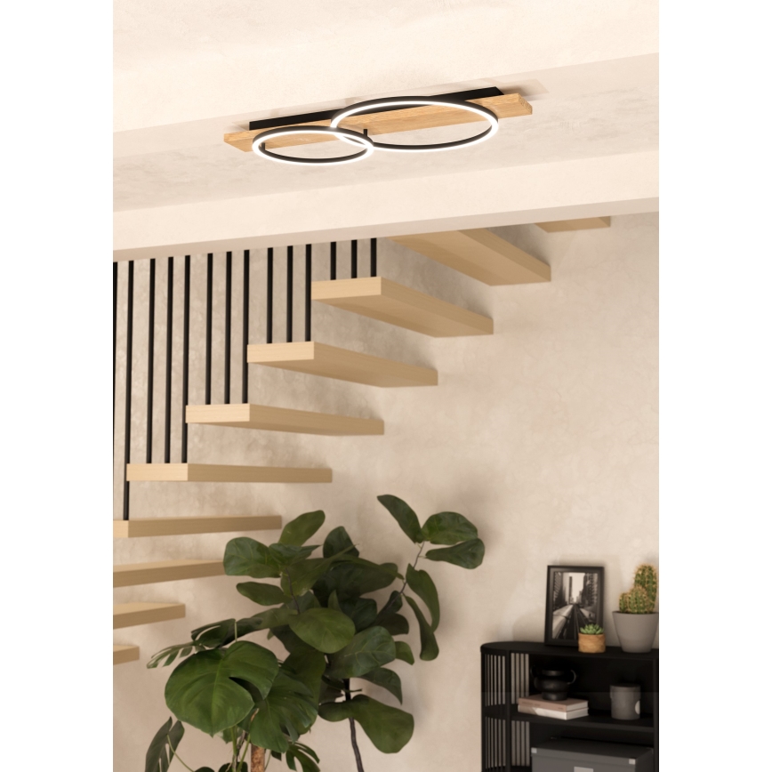 Eglo - LED Stropné svietidlo 2xLED/12W/230V 3000K béžová/čierna