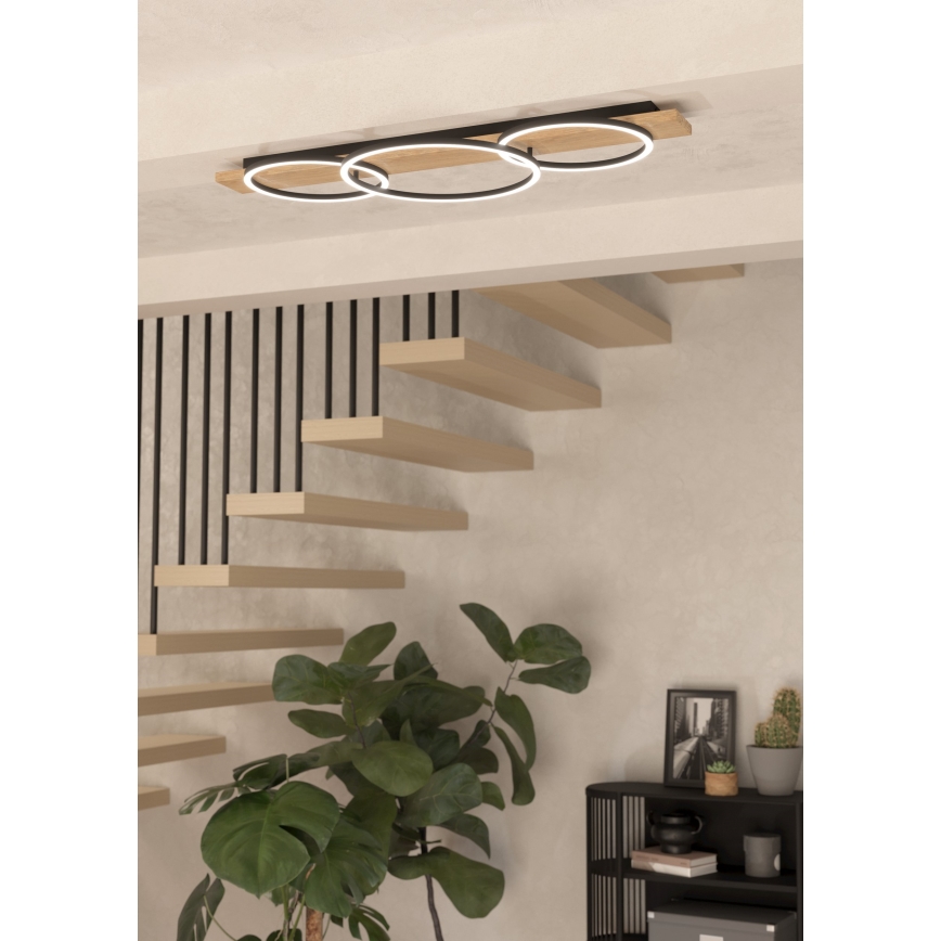 Eglo - LED Stropné svietidlo 3xLED/12W/230V 3000K béžová/čierna