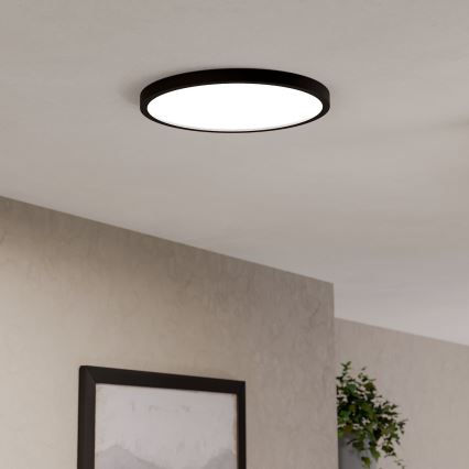 Eglo - LED RGBW Stmievateľné kúpeľňové stropné svietidlo LED/17,5W/230V 2700-6500K pr. 38,9 cm IP44 čierna