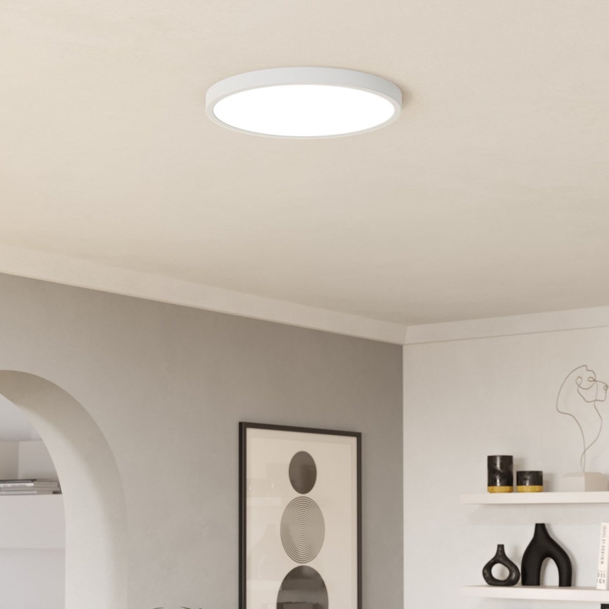 Eglo - LED RGBW stmievateľné kúpeľňové stropné svietidlo LED/17,5W/230V 2700-6500K pr. 38,9 cm IP44 biele