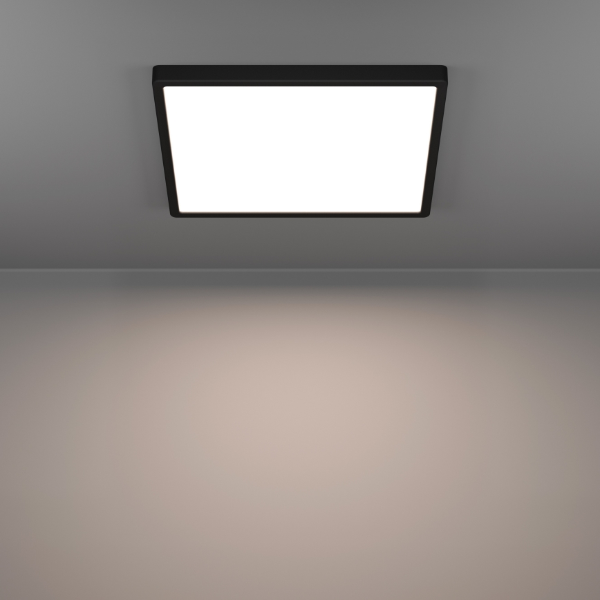 Eglo - LED RGBW Stmievateľné kúpeľňové stropné svietidlo LED/17,8W/230V 2700-6500K 39x39 cm IP44 čierne