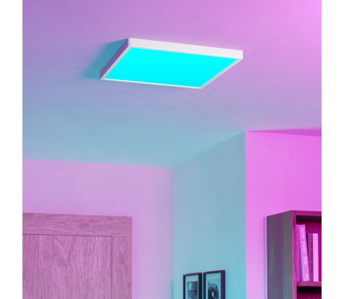 Eglo 901729 - LED RGBW stmievateľné dymové stropné svietidlo FUEVA-Z LED/17,8W/230V 39cm IP44 biela 901729