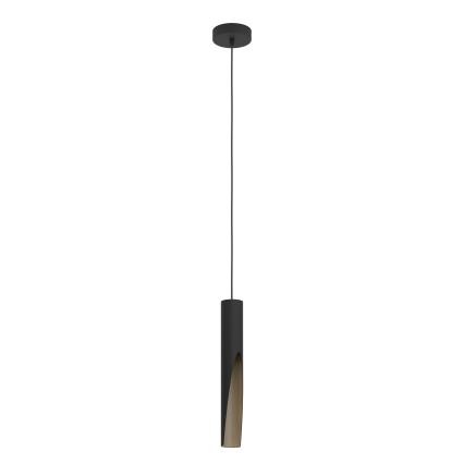 Eglo - LED Luster na lanku 1xGU10/4,5W/230V 3000K čierna/hnedá