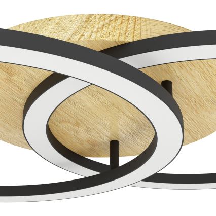 Eglo - LED Stmievateľné stropné svietidlo 2xLED/16W/230V 2700-6500K béžová/čierna ZigBee