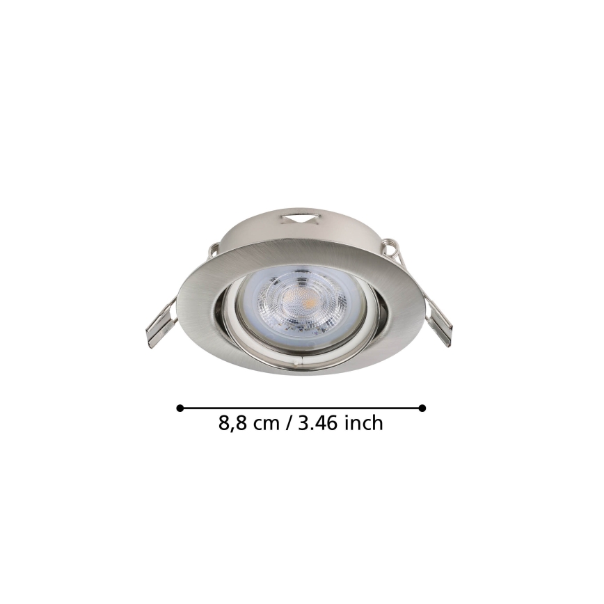 Eglo - SADA 3x LED Podhľadové svietidlo 1xGU10/4W/230V matný chróm