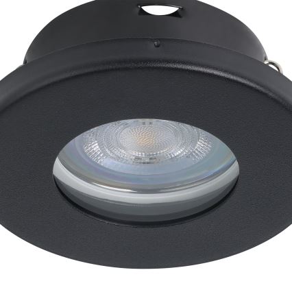 Eglo - SADA 3xLED Kúpeľňové podhľadové svietidlo 1xGU10/4W/230V IP44 čierna