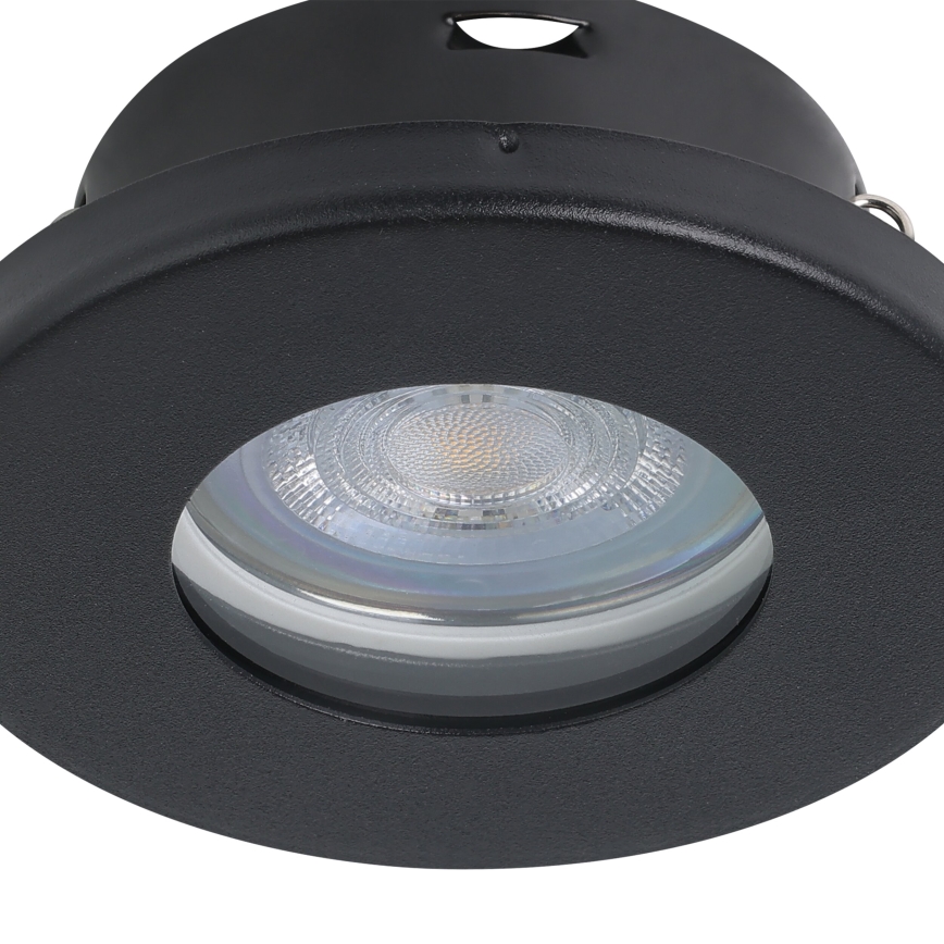 Eglo - SADA 3xLED Kúpeľňové podhľadové svietidlo 1xGU10/4W/230V IP44 čierna