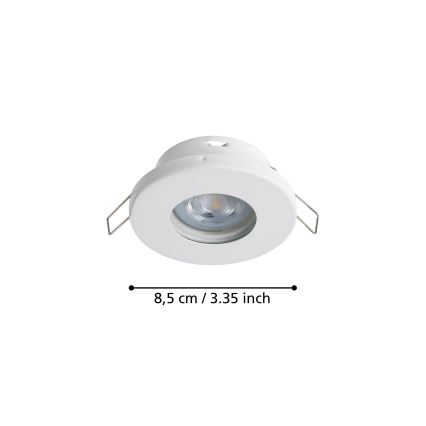Eglo - SADA 3xLED Kúpeľňové podhľadové svietidlo 1xGU10/4W/230V IP44 biela