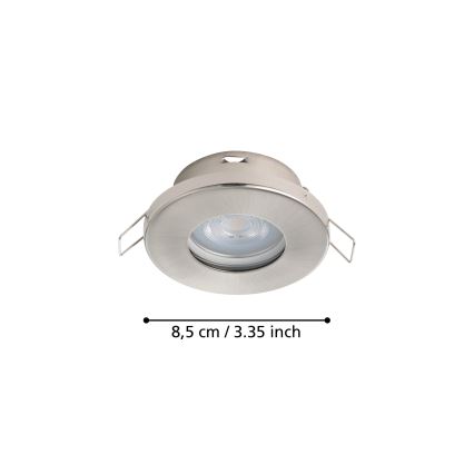 Eglo - SADA 3xLED Kúpeľňové podhľadové svietidlo 1xGU10/4W/230V IP44 matný chróm
