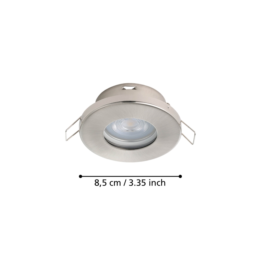 Eglo - SADA 3xLED Kúpeľňové podhľadové svietidlo 1xGU10/4W/230V IP44 matný chróm