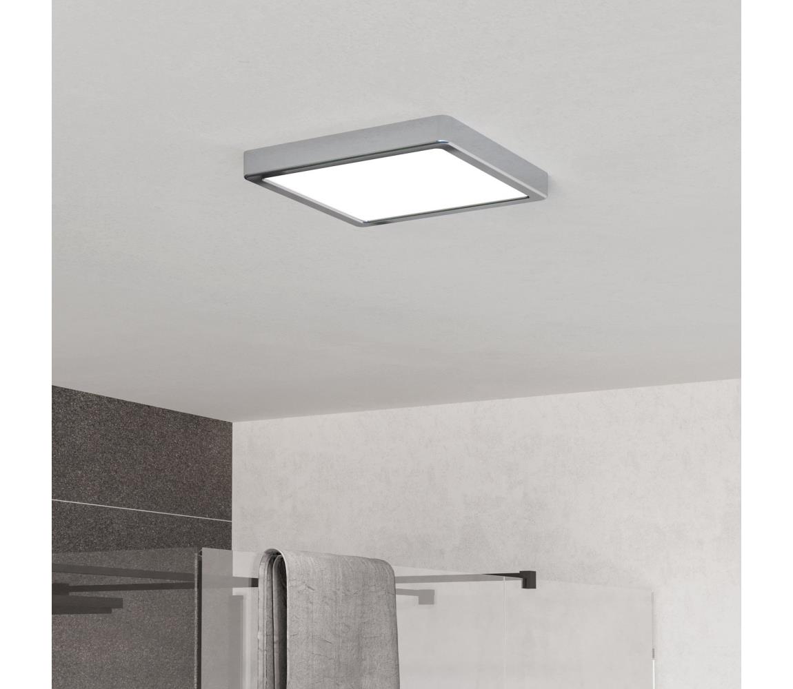 Eglo 901766 - LED kúpeľňové stropné svietidlo FUEVA LED/10,5W/230V 22x22 cm IP44 chróm 901766