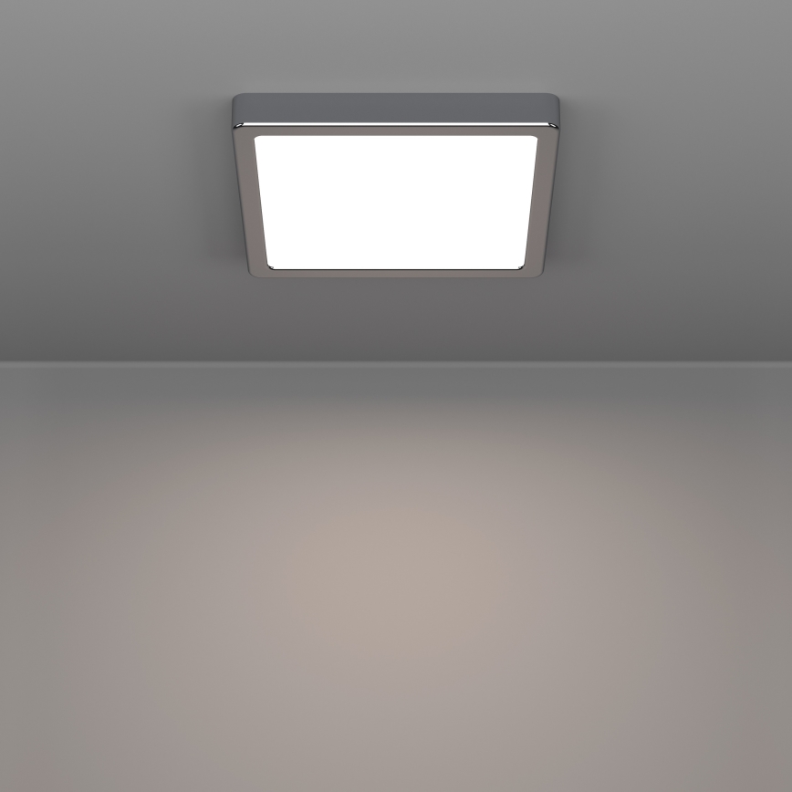 Eglo - LED kúpeľňové stropné svietidlo LED/10,5W/230V 2700/4000/6500K 22x22 cm IP44 lesklý chróm