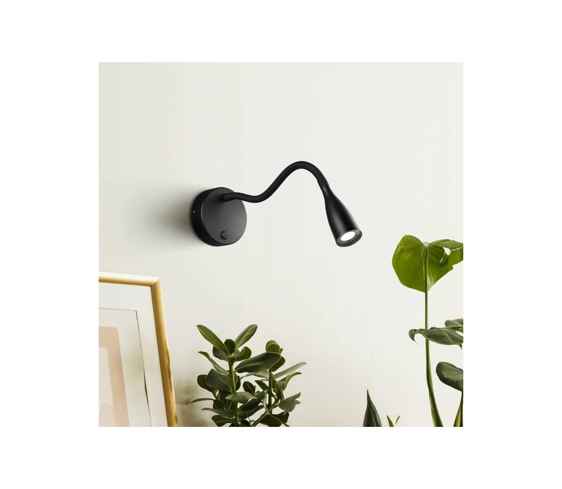 Eglo 901818 - LED flexibilná nástenná lampa OLIVANDINO LED/3,8W/230V čierna 901818